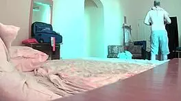 blue-haired girl with huge natural tits explores homemade fun