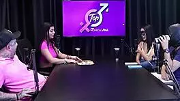 Two Girls Show Off in Sheer Red