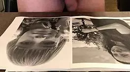 young teen masturbates shaved pussy close-up while mature woman watches cumshot tribute