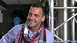 small tit teen joins group for classy threesome with spitting