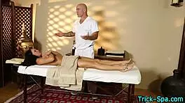 Busty teen 18+ receives hidden cam massage