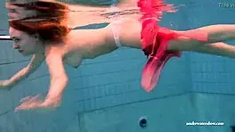 duna bultihalo, russian beauty, teases underwater in bikini at pool