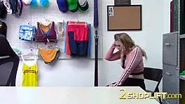 Petite Blonde Teen's Shoplifting Punishment