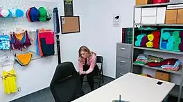 Petite Blonde Teen's Shoplifting Punishment