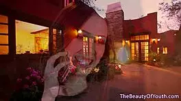 petite lesbian teens 18+ tease with scissoring squirts