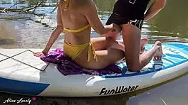 What a beautiful sunny day for fucking my stepsister during a river walk on the outdoor beach.