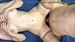 Rough fucking my hot teen girlfriend in stockings 😈💦