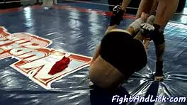 Lezzie Teens Scissor Pussies After Wrestling Fight, Fingering and Moaning 😈