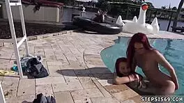 Amateur blonde teen with huge tits experiences first time threesome in cronys love pov.