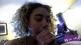 Nina Lovely Sucks and Fucks Big Black Cock