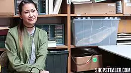 Little skinny teen criminal sucks cock in group reality doggystyle