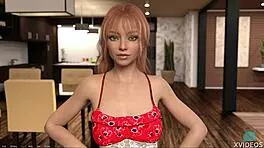 Wow, check these sexy thin panties in a hot roleplay with a redhead babe! 😍