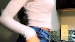 Ebony teen 18+ dances in shorts, deepthroats big black cock