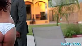 Alluring stepdaughter enjoys a ride