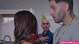 i-i caught my teen stepcousins jewelz blue and vina sky fuckin with parents around