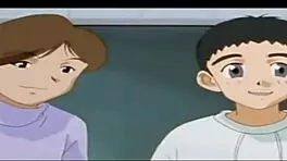 Watch this young hentai mom get her pussy creampied