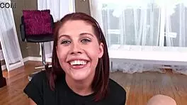 Jaydence Cole Delivers POV Blowjob on Huge Monster Cock and Swallows Cum