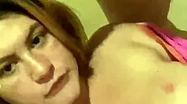 Stepsister moans during deepthroat and facial session! 😏