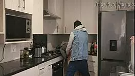 Maintenance Guy Caught Fucking Young 18+ Amateur in Anal First Time