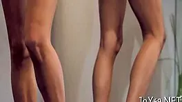 Petite 18+ naked girl masturbates with toys