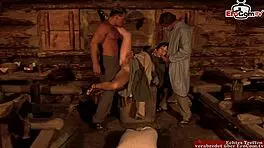 Brunette Teen Loves Intense Anal Threesome