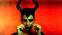 The best Halloween witch babe rides and fingers in lingerie, driving you crazy.