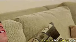 Teen pornstar performs oral act