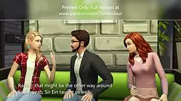 Teacher Interacts With Sadie And Rachel