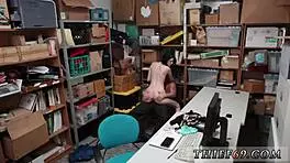 Emo teen in uniform caught by police in shop during hardcore scene