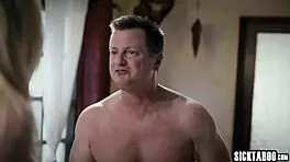 Petite Blonde Teen Catches Nasty Couple