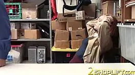 redhead ella's faces during office drilling