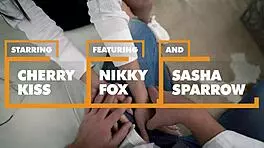 teacher cherry kiss passionately joins foursome with slutty teens nikky fox and sasha sparrow in pov