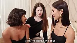 me and my lesbian gf showed a shy milf some wild fun