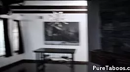 Taboo stepdaughter sucking and riding cock