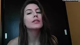 Juicy pussy teen rides dildo on webcam masturbation