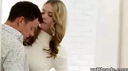 hey, check out this teen blonde getting her pussy and ass fucked doggystyle by a voyeur milf