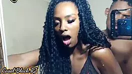 fucking amandinha black rj in front of mirror 😍