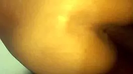 The young latina milf gets fucked in the ass and creampied.