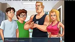 Summertime saga: Judith's big tits revealed.