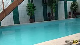 hidden cam adventures in a private pool with teen blowjobs and sex for cash