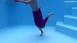 Tiny Skinny Pornstar Hermione Ganger Splashing in the Pool