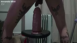 big dildo stretches my ass hard