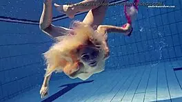 Absolute underwater blonde beauty Elena Proklova with natural tits