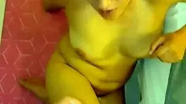 Young teen amateur demands cumshot on her face during intense blowjob!