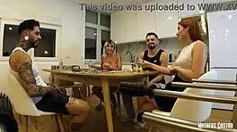 teen 18+ brunette gets cum on her pussy after sexy games with friends! 🇵🇹