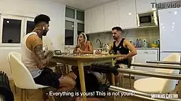 teen 18+ brunette gets cum on her pussy after sexy games with friends! 🇵🇹