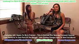 Asian patient strips for doctor in Tampa hospital