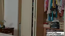 horny teen 18+ brunette craves jizz in tight pussy