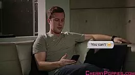 pretty blonde teen gets facial after blowjob