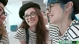 Allie Addison, Lily Glee, and Jewelz Blu Ride Cock Together